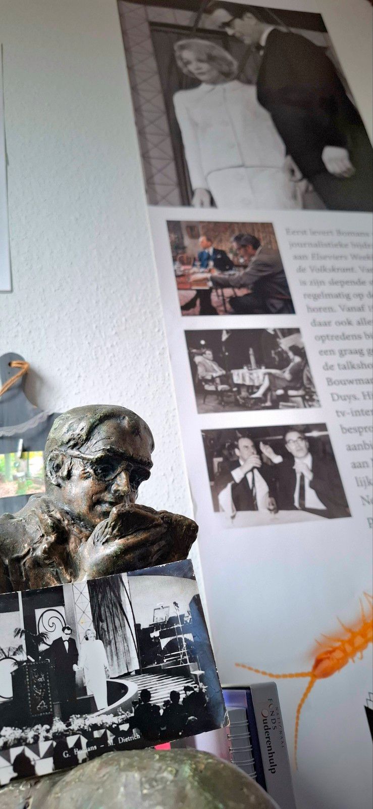 postkaart Godfried Bomans en Marlene Dietrich verzameling