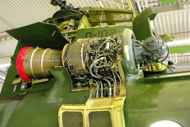 Straalmotor aandrijving Chinook helikopter.
