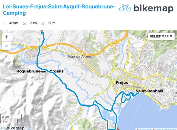 Middellandse Zee fiets route