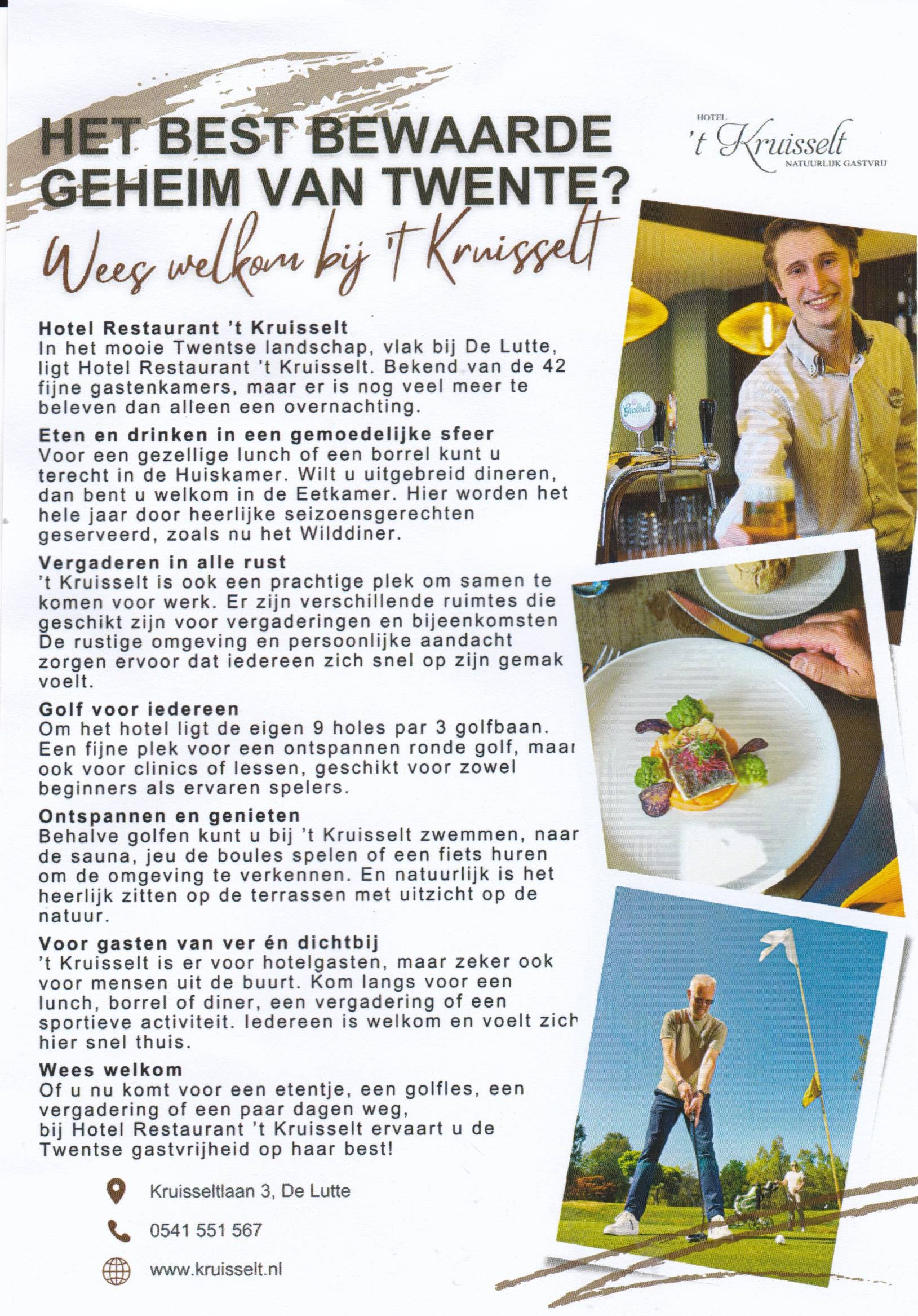 arrangement aanbieding hotel t kruisselt