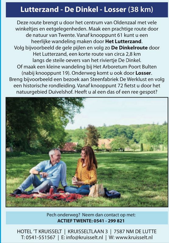 Fietsroute Lutterzand Losser 40 km