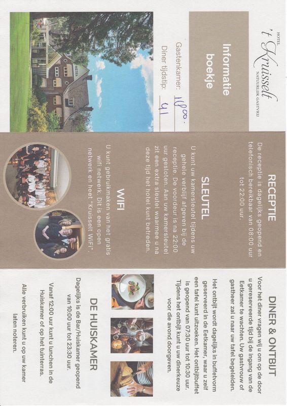 Hotel informatie "t Kruisselt Kruisseltlaan 3 De Lutte 