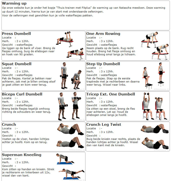 trainen met gewichten