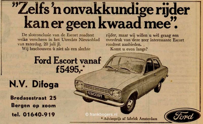 prijs ford escortFord Escrt vanaf f 5495, -*