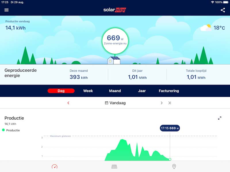 uitlezen soalr edge app opbrentst