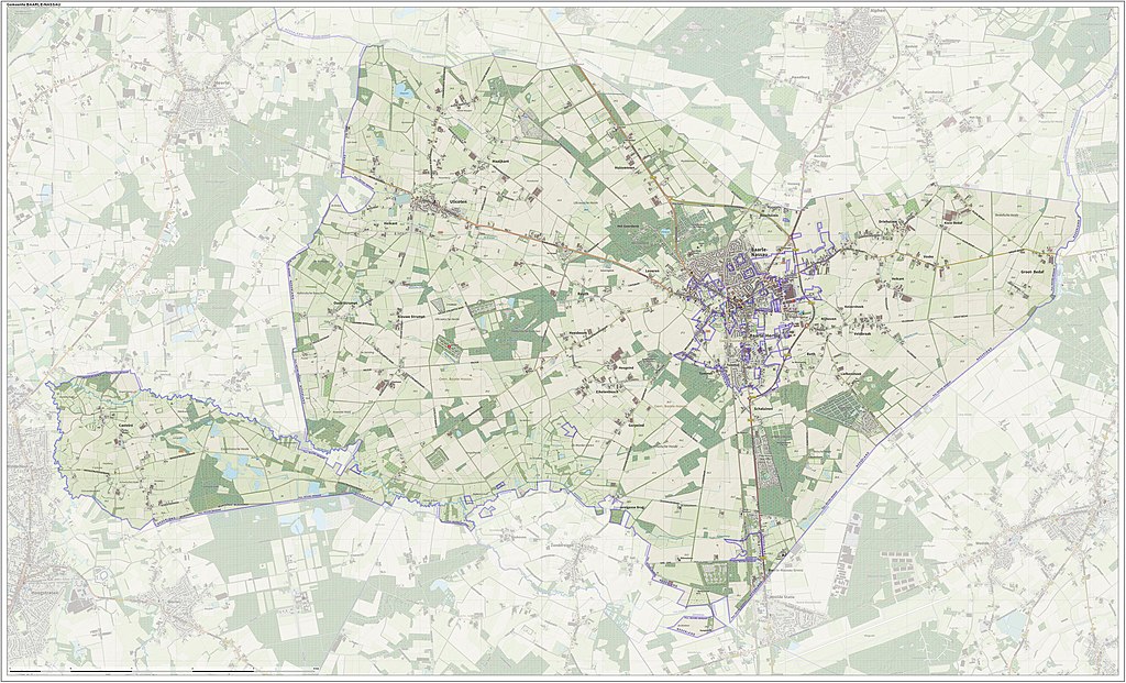 Oude landkaart 1560 Aardenburg 