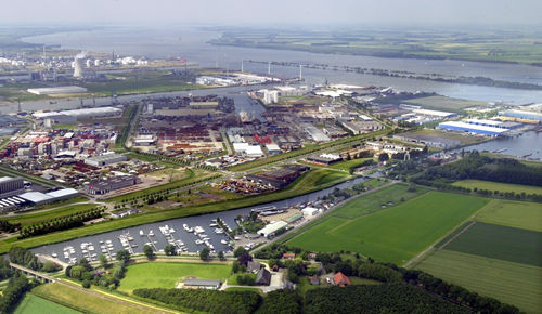 luchtfoto Aardenburg 