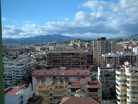 uitzicht vanaf de 12e verdieping hotel Leonardo