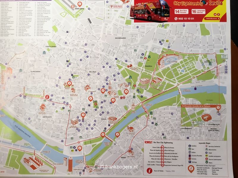 plattegrond van Sevilla