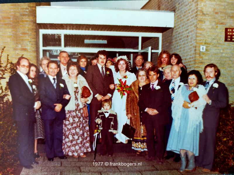 familie foto trouwen zoon dochter